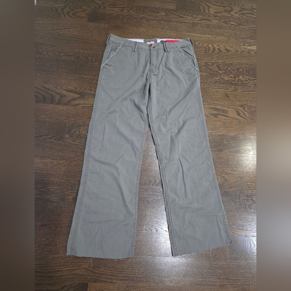 Element Pants Womens  Sz.32 Army Green Color Raw Bottom